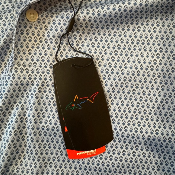 Greg Norman Collection Blue Performance Polo Shirt - Picture 3 of 3